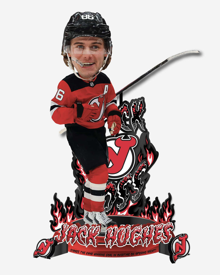 Jack Hughes New Jersey Devils 2026 Opening Night Overtime Goal Bobblehead