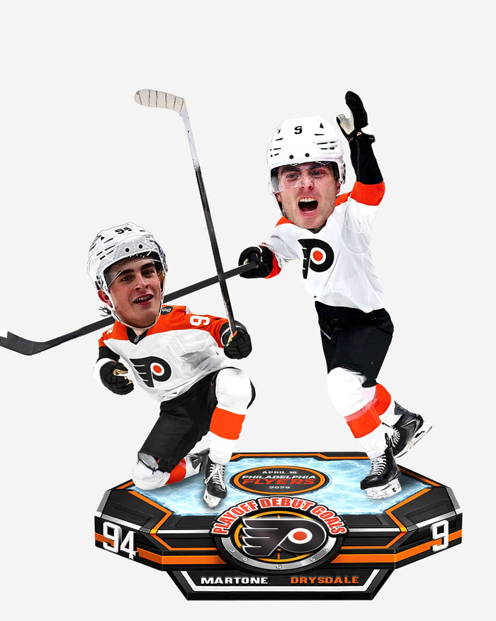 Porter Martone & Jamie Drysdale Philadelphia Flyers Playoff Debut Goals Dual Bobblehead FOCO - FOCO.com