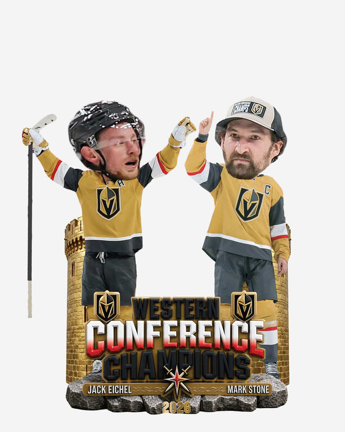 Jack Eichel & Mark Stone Vegas Golden Knights 2026 Western Conference Champions Dual Mini Bobblehead Scene FOCO - FOCO.com