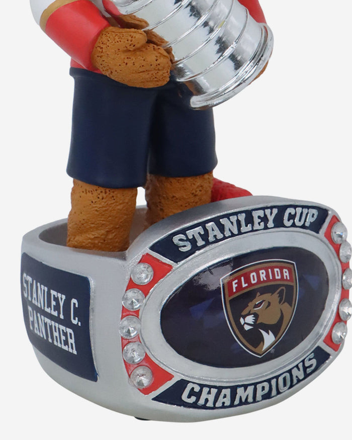 Stanley C Panther Florida Panthers 2024 Stanley Cup Champions Ring Base Mascot Bighead Bobblehead FOCO - FOCO.com