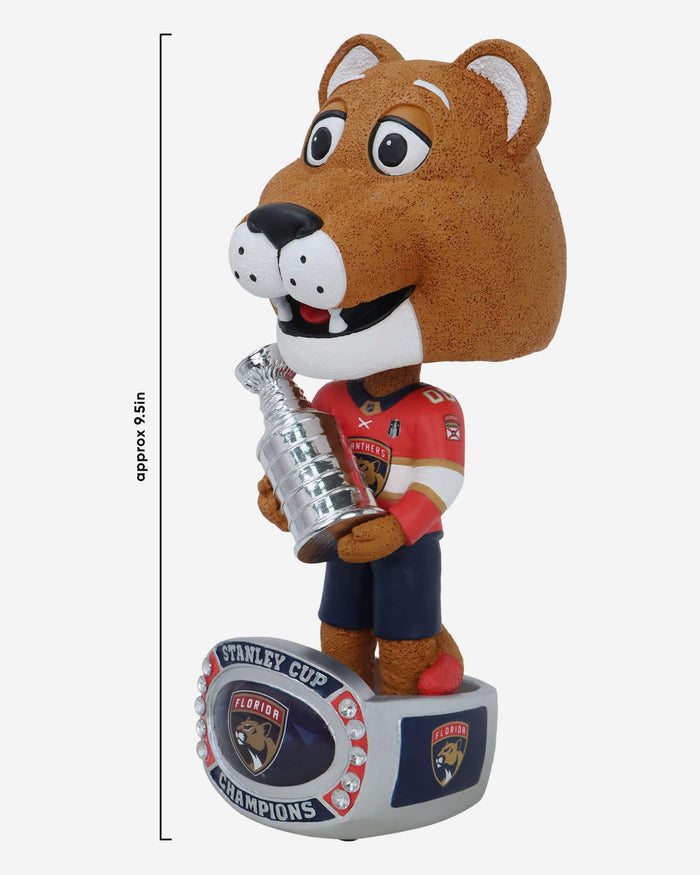 Stanley C Panther Florida Panthers 2024 Stanley Cup Champions Ring Base Mascot Bighead Bobblehead FOCO - FOCO.com