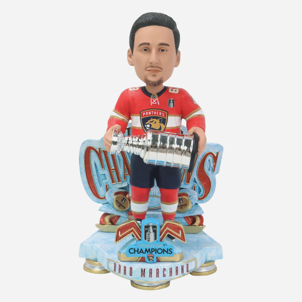 Brad Marchand Florida Panthers 2025 Stanley Cup Champions Celebration Bobblehead FOCO - FOCO.com