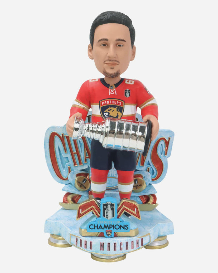 Brad Marchand Florida Panthers 2025 Stanley Cup Champions Celebration Bobblehead FOCO - FOCO.com