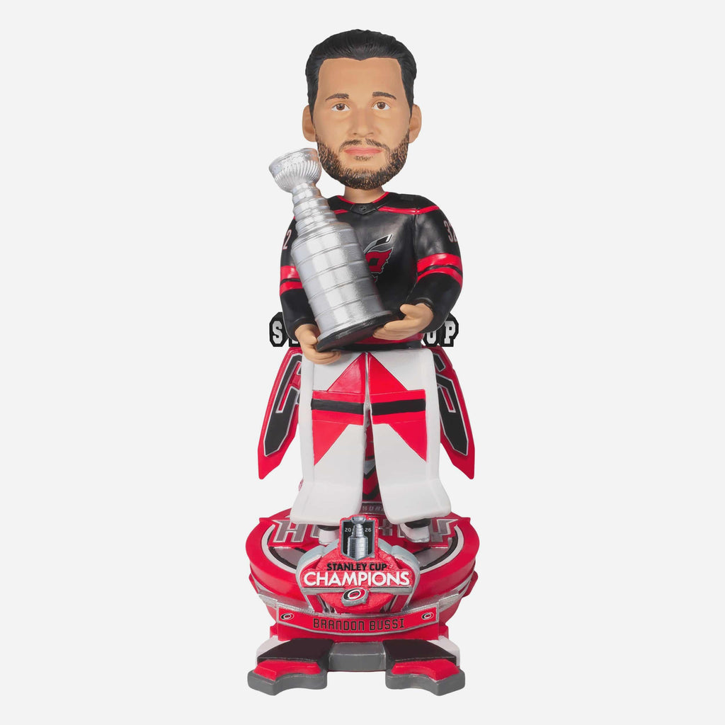 Brandon Bussi Carolina Hurricanes 2026 Stanley Cup Champions Celebration Bobblehead FOCO - FOCO.com