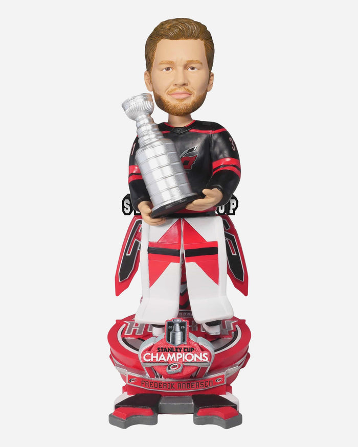 Frederik Andersen Carolina Hurricanes 2026 Stanley Cup Champions Celebration Bobblehead FOCO - FOCO.com