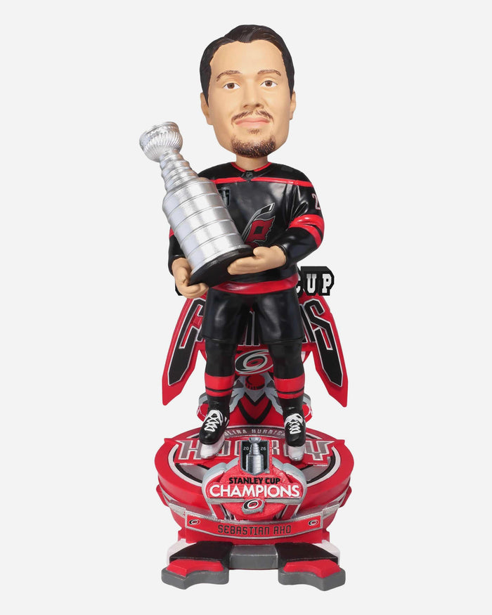 Sebastian Aho Carolina Hurricanes 2026 Stanley Cup Champions Celebration Bobblehead FOCO - FOCO.com