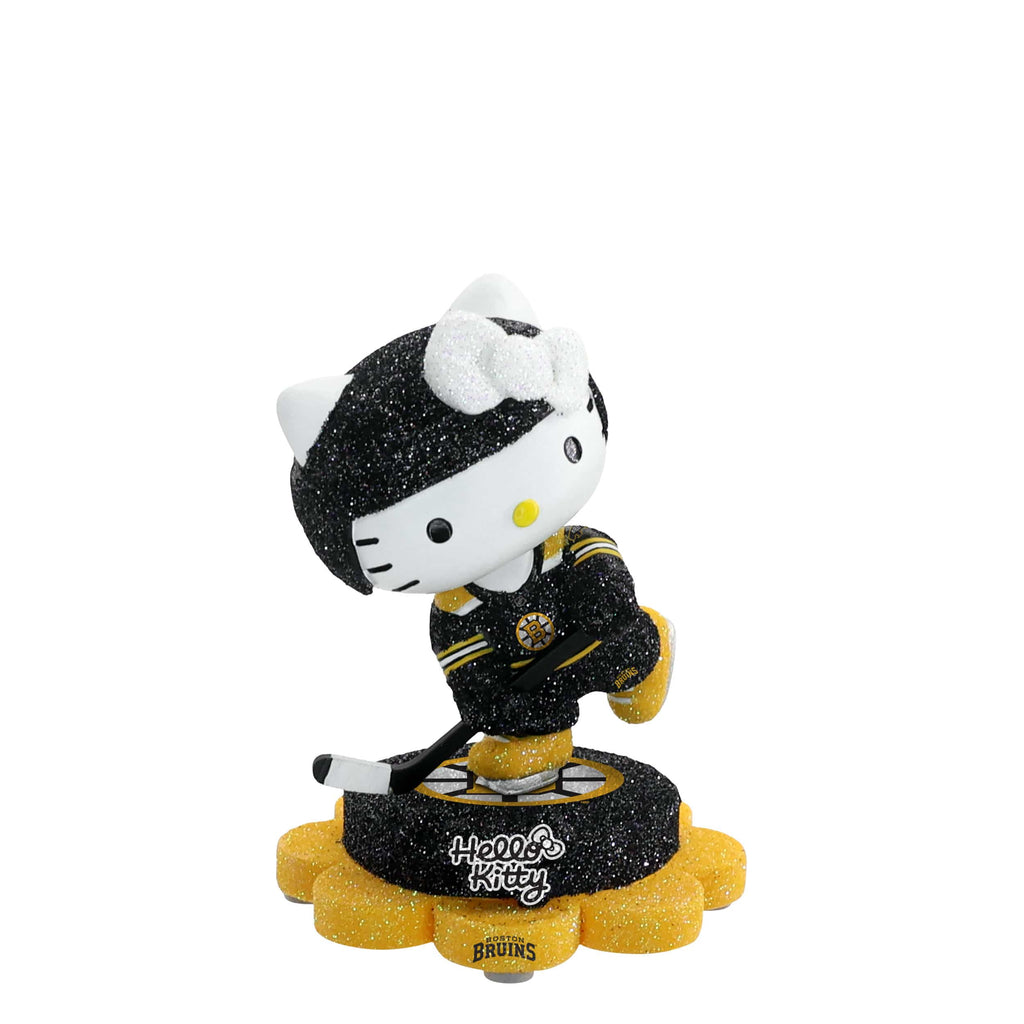 Boston Bruins Hello Kitty® Glitter Mini Bobblehead FOCO - FOCO.com