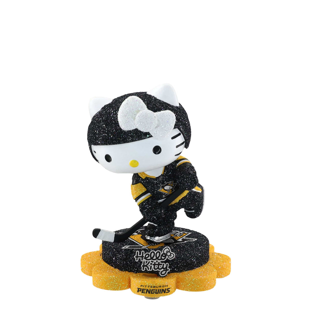 Pittsburgh Penguins Hello Kitty® Glitter Mini Bobblehead FOCO - FOCO.com