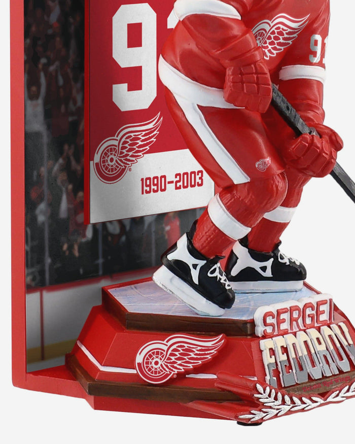 Sergei Fedorov Detroit Red Wings Jersey Banner Retirement Bobblehead FOCO - FOCO.com