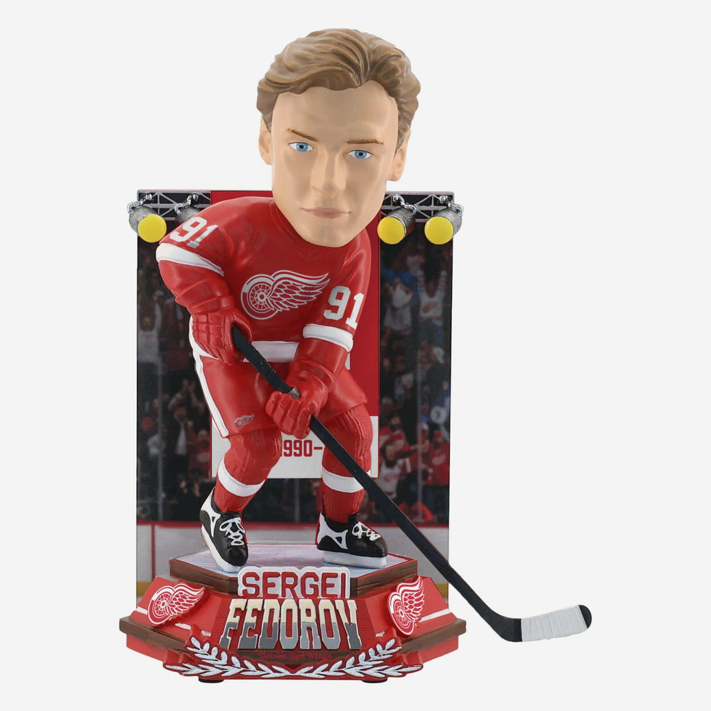 Sergei Fedorov Detroit Red Wings Jersey Banner Retirement Bobblehead FOCO - FOCO.com