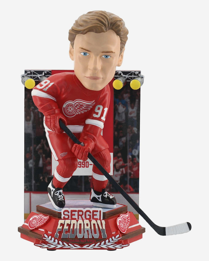 Sergei Fedorov Detroit Red Wings Jersey Banner Retirement Bobblehead FOCO - FOCO.com