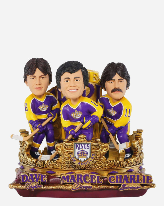 Marcel Dionne & Dave Taylor & Charlie Simmer Los Angeles Kings Famous Line Mini Bobblehead Scene FOCO - FOCO.com