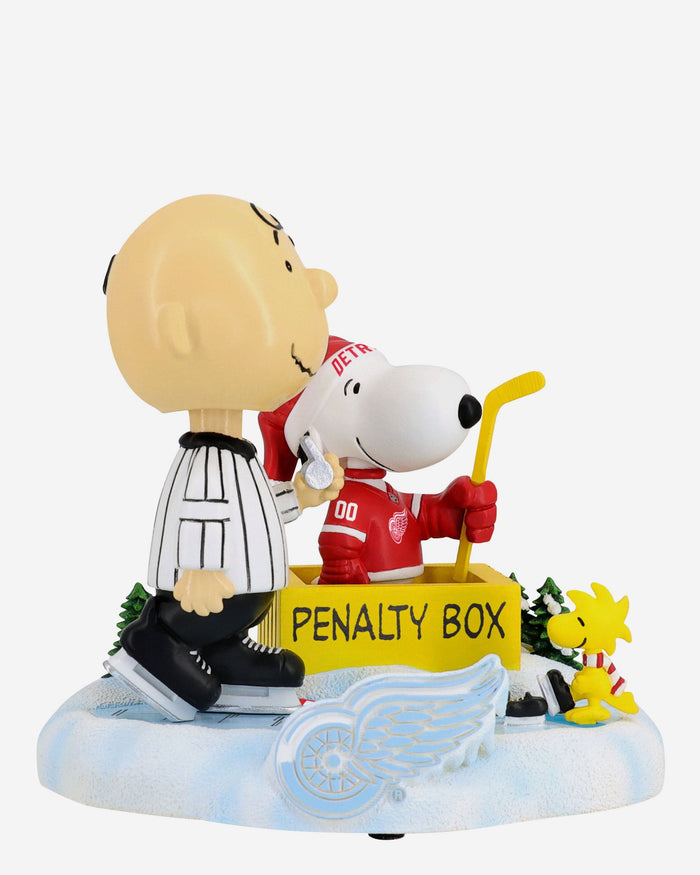 Detroit Red Wings Peanuts Penalty Box Mini Bobblehead Scene FOCO - FOCO.com