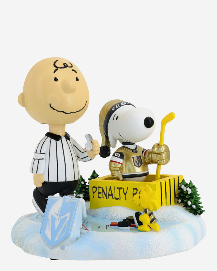 Vegas Golden Knights Peanuts Penalty Box Mini Bobblehead Scene FOCO - FOCO.com