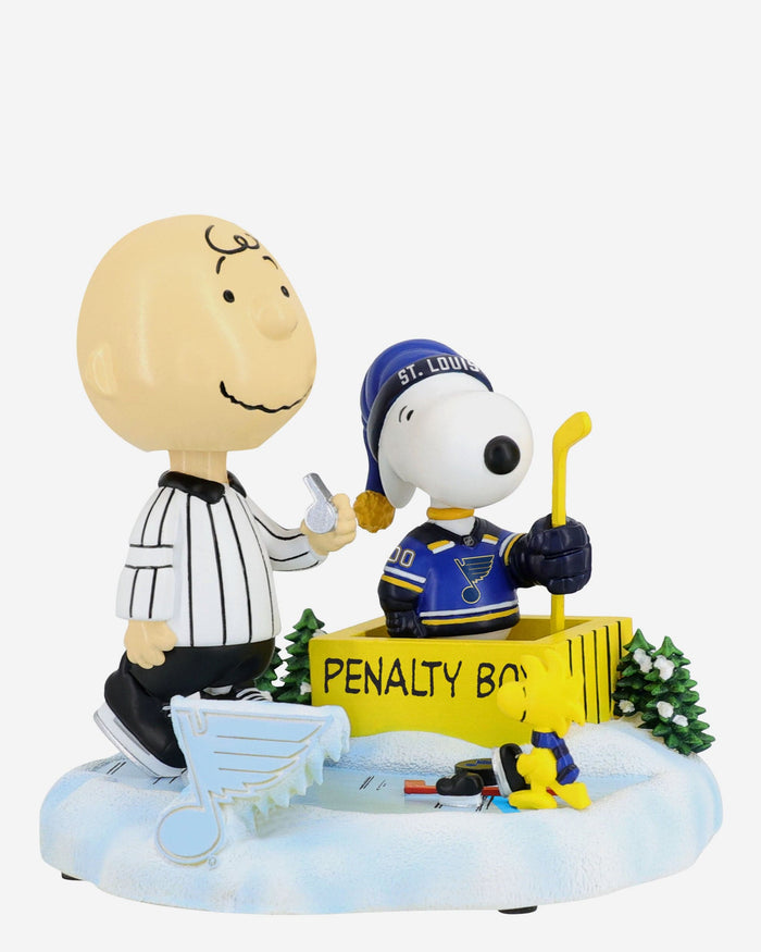 St Louis Blues Peanuts Penalty Box Mini Bobblehead Scene FOCO - FOCO.com