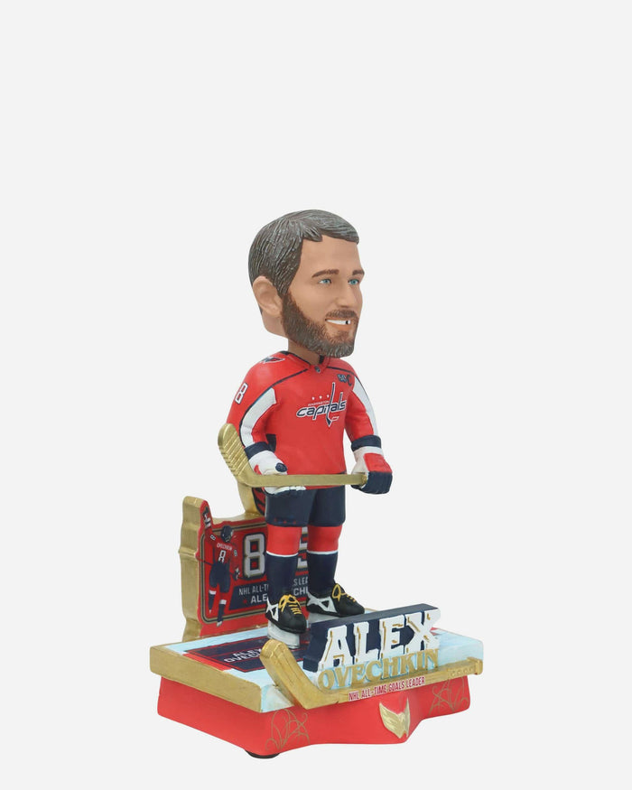 Alex Ovechkin Washington Capitals NHL All-Time Goals Leader Golden Stick Mini Bobblehead FOCO - FOCO.com