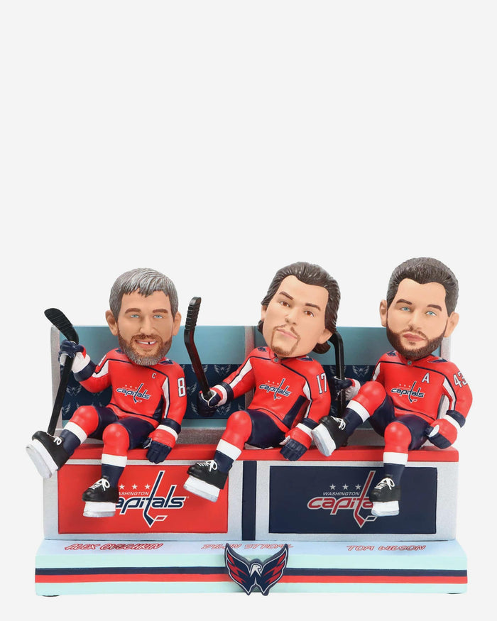 Alex Ovechkin & Dylan Strome & Tom Wilson Washington Capitals Line Change Bobblehead FOCO - FOCO.com