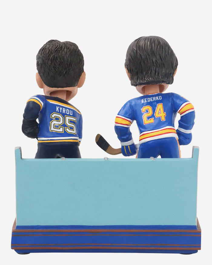 Bernie Federko & Jordan Kyrou St Louis Blues Then and Now Bobblehead FOCO - FOCO.com