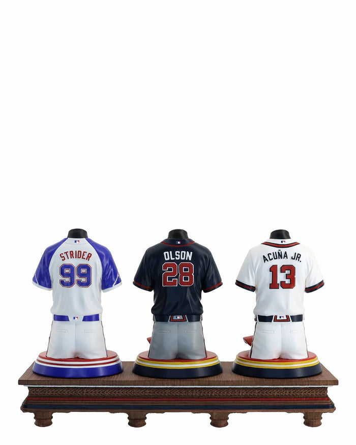 Ronald Acuna Jr & Spencer Strider & Matt Olson Atlanta Braves 2026 Jersey Bust Triple Bobblehead