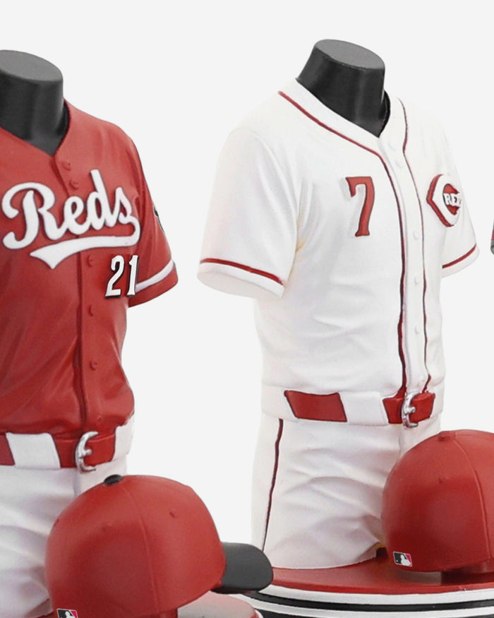 Elly De La Cruz & Hunter Greene & Spencer Steer Cincinnati Reds 2026 Jersey Bust Triple Bobblehead FOCO - FOCO.com