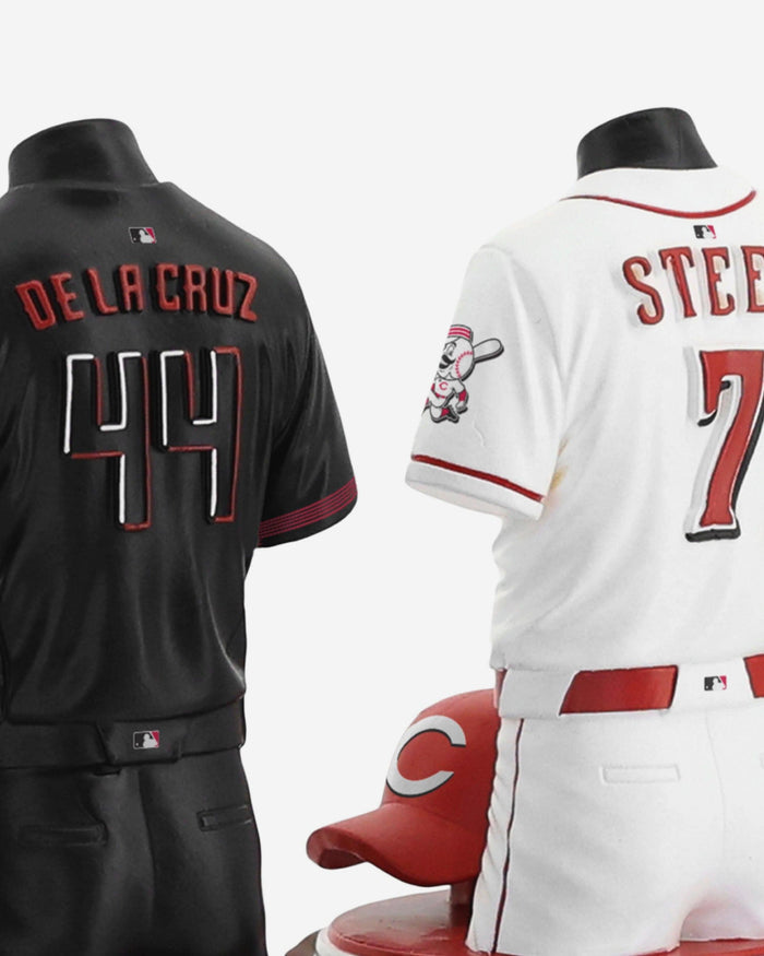 Elly De La Cruz & Hunter Greene & Spencer Steer Cincinnati Reds 2026 Jersey Bust Triple Bobblehead FOCO - FOCO.com