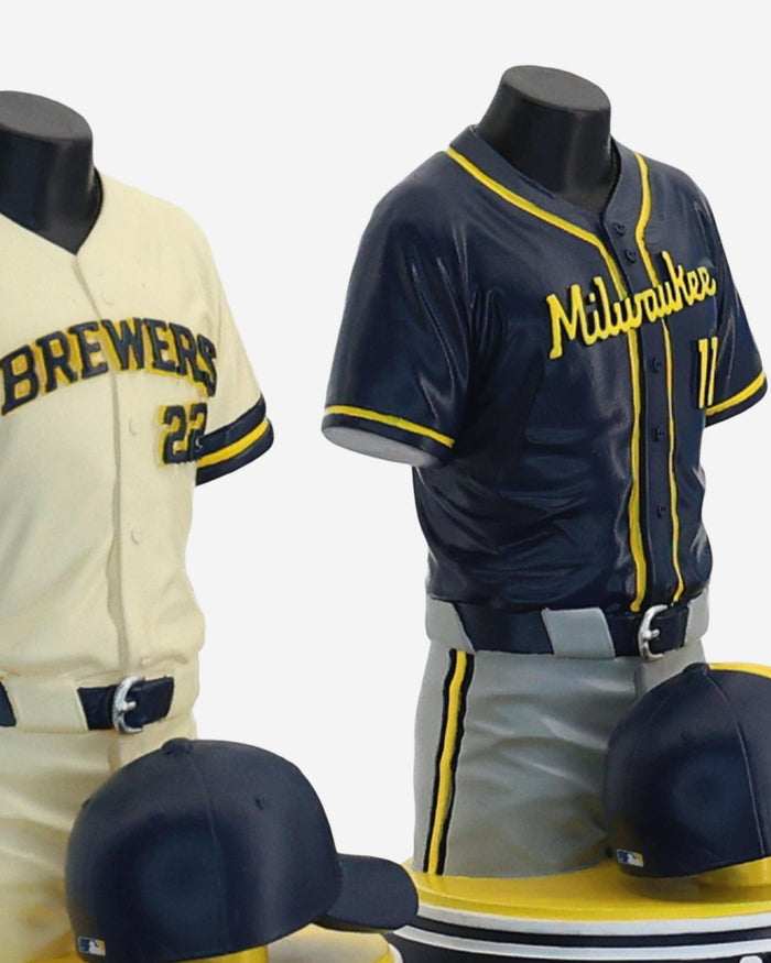 Christian Yelich & Jackson Chourio & Jacob Misiorowski Milwaukee Brewers 2026 Jersey Bust Triple Bobblehead FOCO - FOCO.com