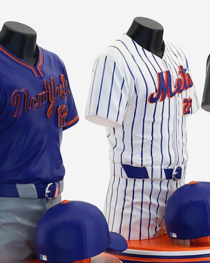 Francisco Lindor & Juan Soto & Bo Bichette New York Mets 2026 Jersey Bust Triple Bobblehead FOCO - FOCO.com