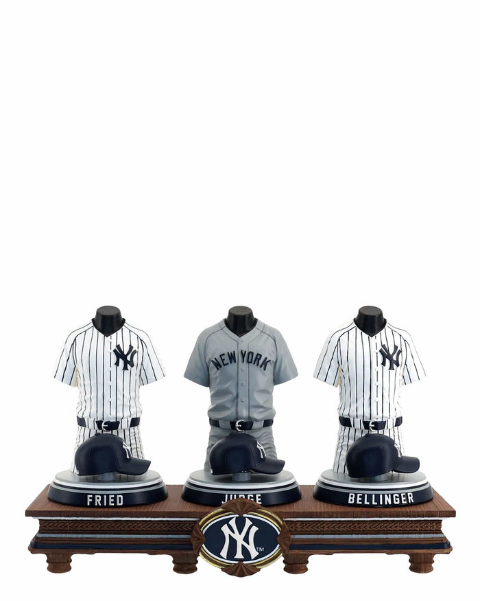 Aaron Judge & Max Fried & Cody Bellinger New York Yankees 2026 Jersey Bust Triple Bobblehead