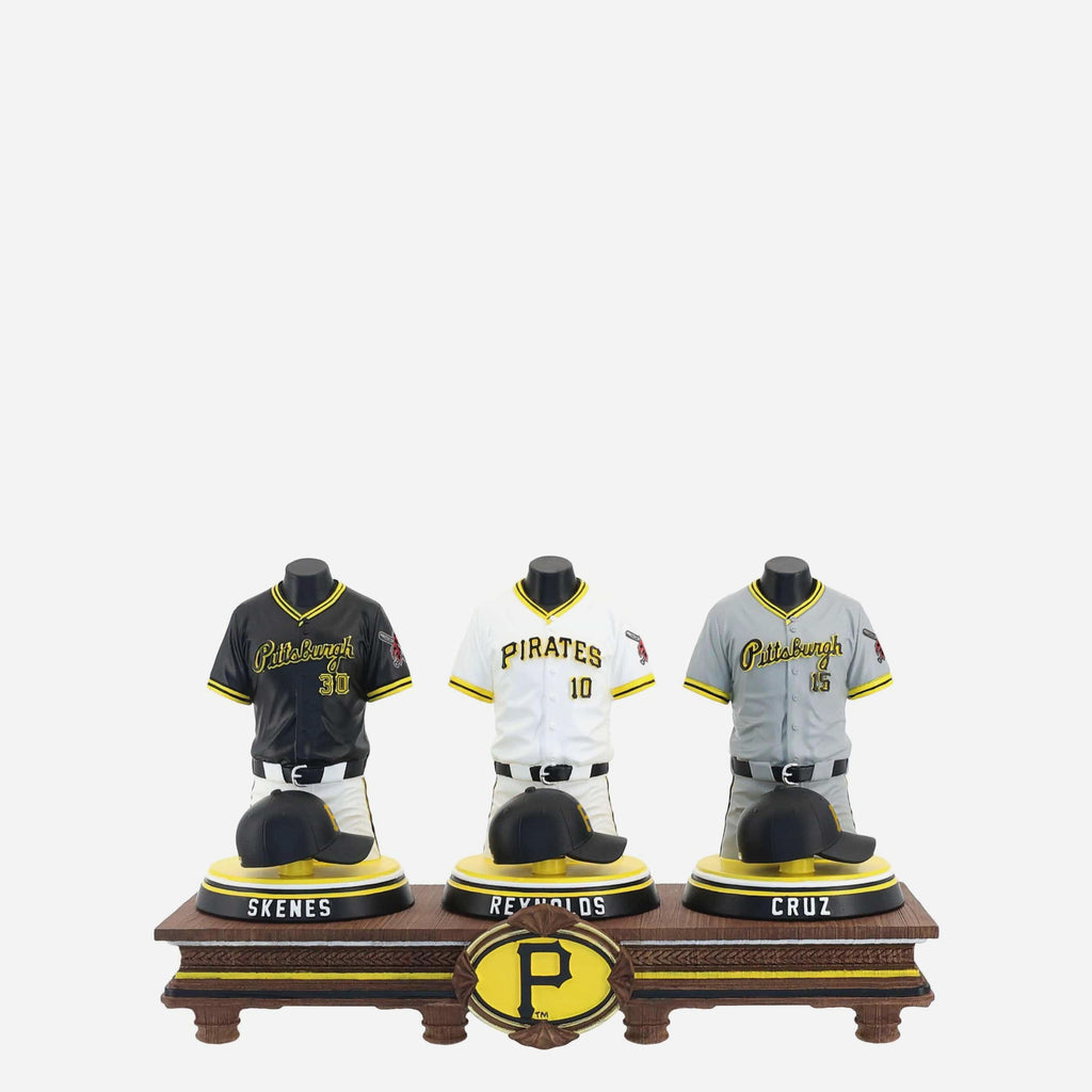 Paul Skenes & Bryan Reynolds & Oneil Cruz Pittsburgh Pirates 2026 Jersey Bust Triple Bobblehead FOCO - FOCO.com