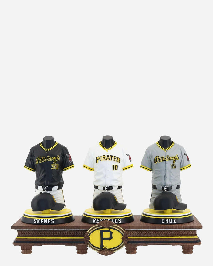 Paul Skenes & Bryan Reynolds & Oneil Cruz Pittsburgh Pirates 2026 Jersey Bust Triple Bobblehead FOCO - FOCO.com