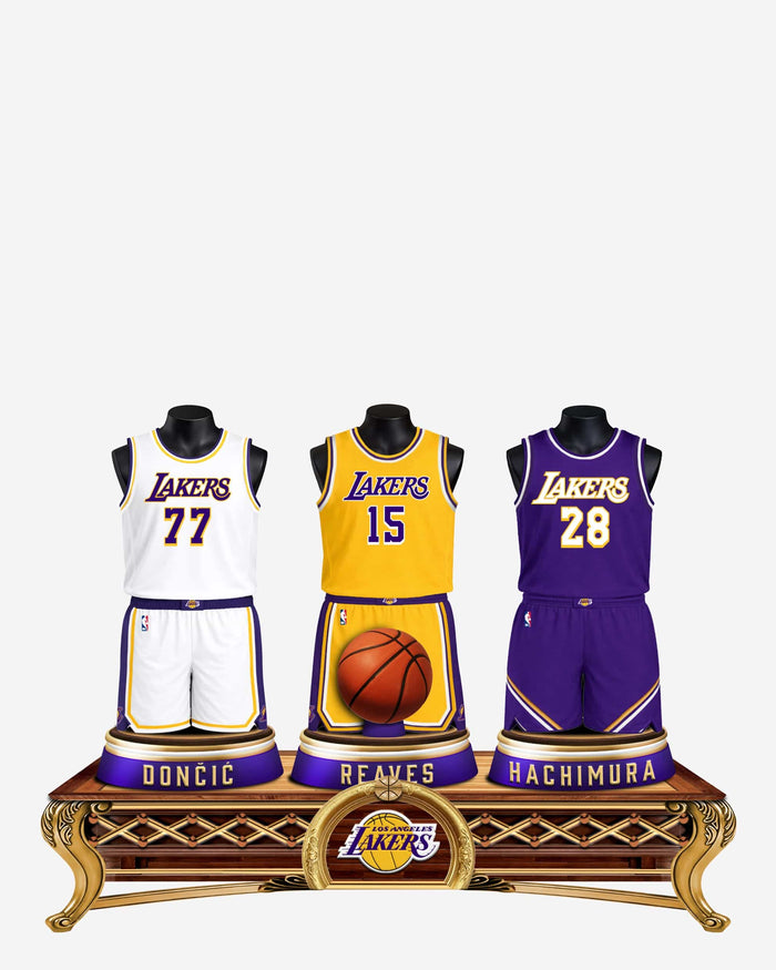 Luka Doncic & Austin Reaves & Rui Hachimura Los Angeles Lakers Triple Jersey Bust FOCO - FOCO.com