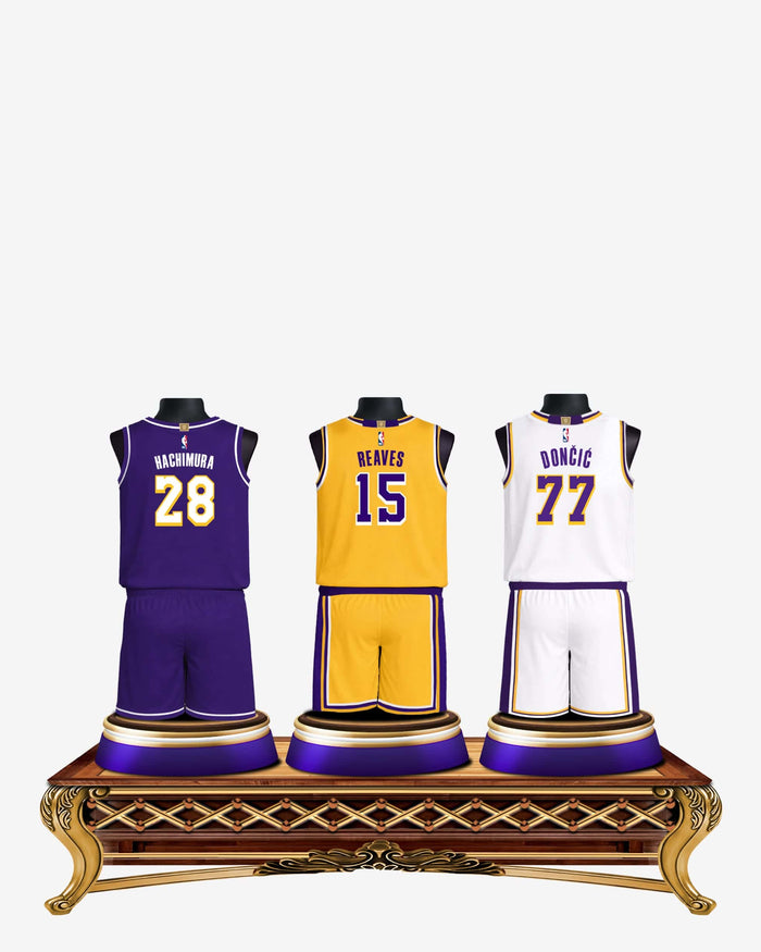 Luka Doncic & Austin Reaves & Rui Hachimura Los Angeles Lakers Triple Jersey Bust FOCO - FOCO.com