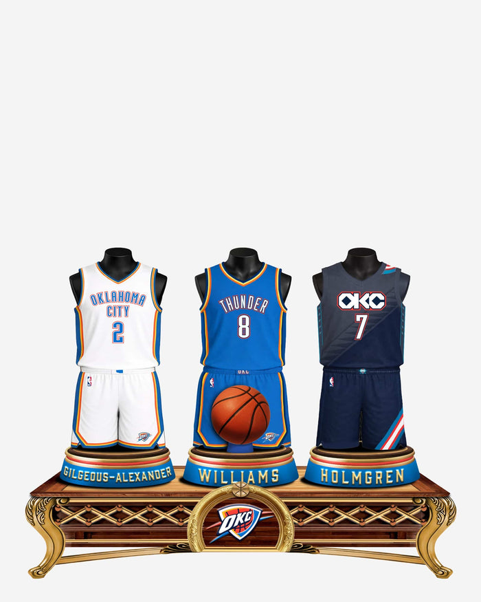 Shai Gilgeous-Alexander & Jalen Williams & Chet Holmgren Oklahoma City Thunder Triple Jersey Bust FOCO - FOCO.com