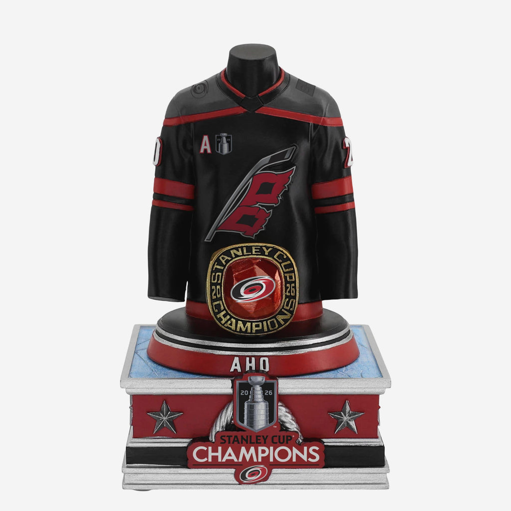 Sebastian Aho Carolina Hurricanes 2026 Stanley Cup Champions Jersey Bust FOCO - FOCO.com