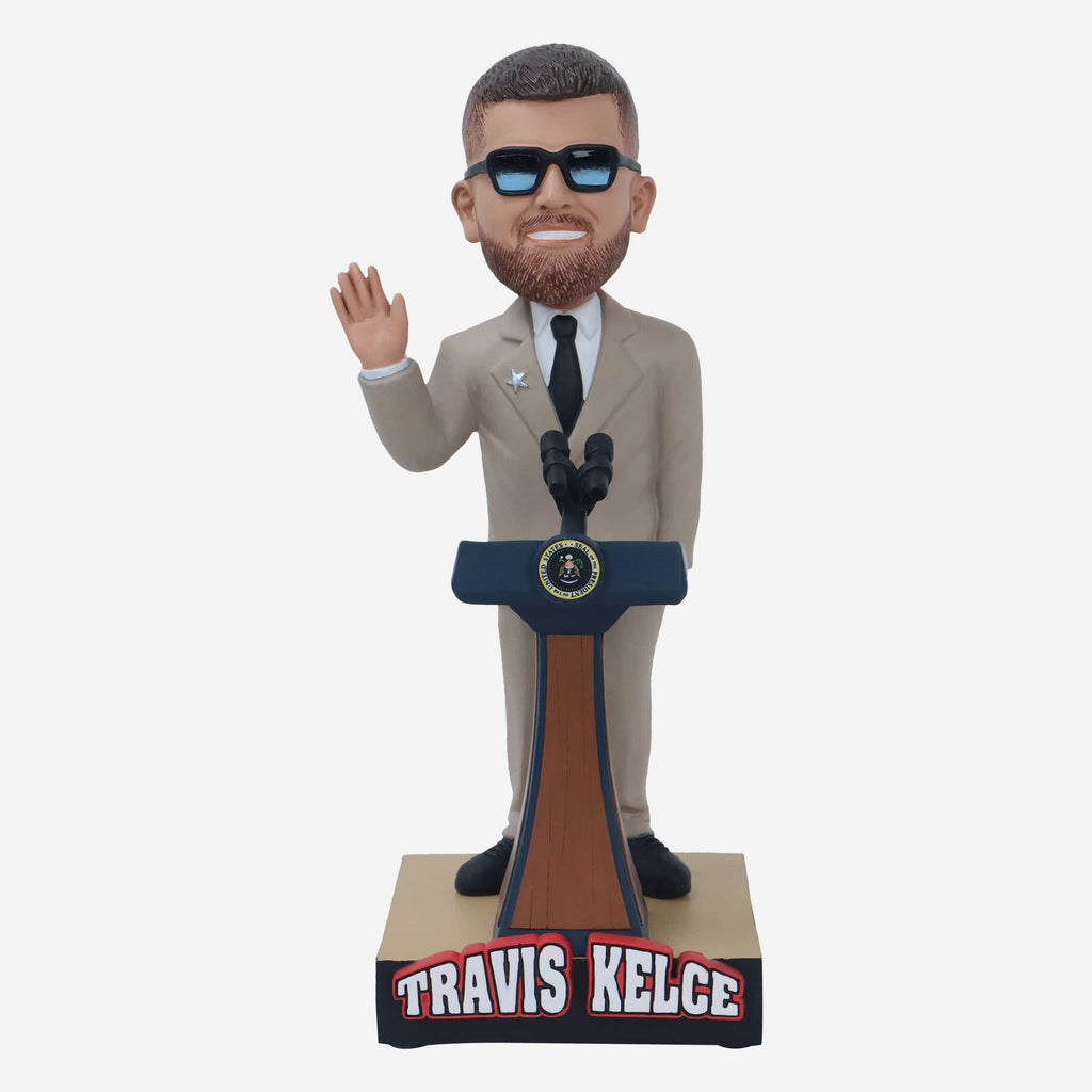 Travis Kelce Presidential Podium Bobblehead FOCO - FOCO.com