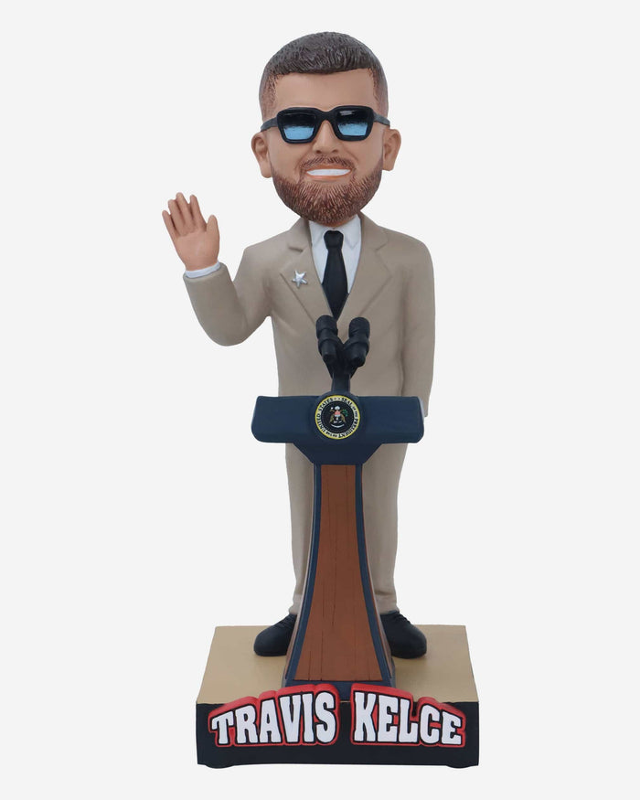 Travis Kelce Presidential Podium Bobblehead FOCO - FOCO.com