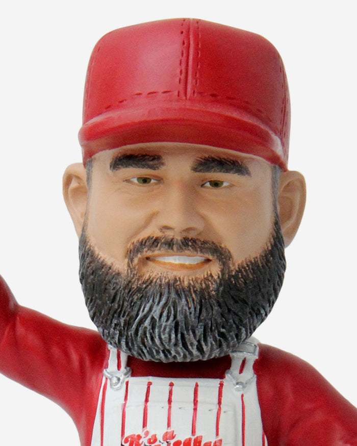 Jason Kelce Bib Overalls Dancing Mini Bobblehead FOCO - FOCO.com