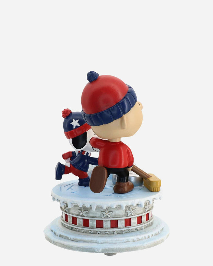 Team USA Charlie Brown & Snoopy Peanuts Curling Mini Bobblehead Scene FOCO - FOCO.com