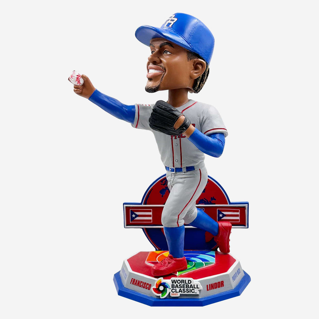 Francisco Lindor Puerto Rico 2023 World Baseball Classic Away Uniform Bobblehead FOCO - FOCO.com