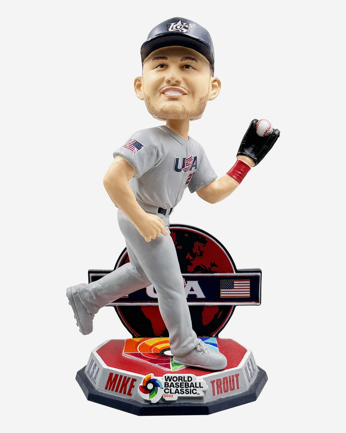 Mike Trout USA 2023 World Baseball Classic Away Uniform Bobblehead FOCO - FOCO.com