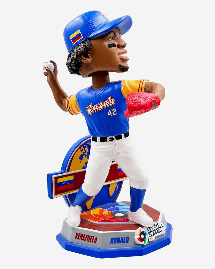 Ronald Acuna Jr Venezuela 2023 World Baseball Classic Away Uniform Bobblehead FOCO - FOCO.com