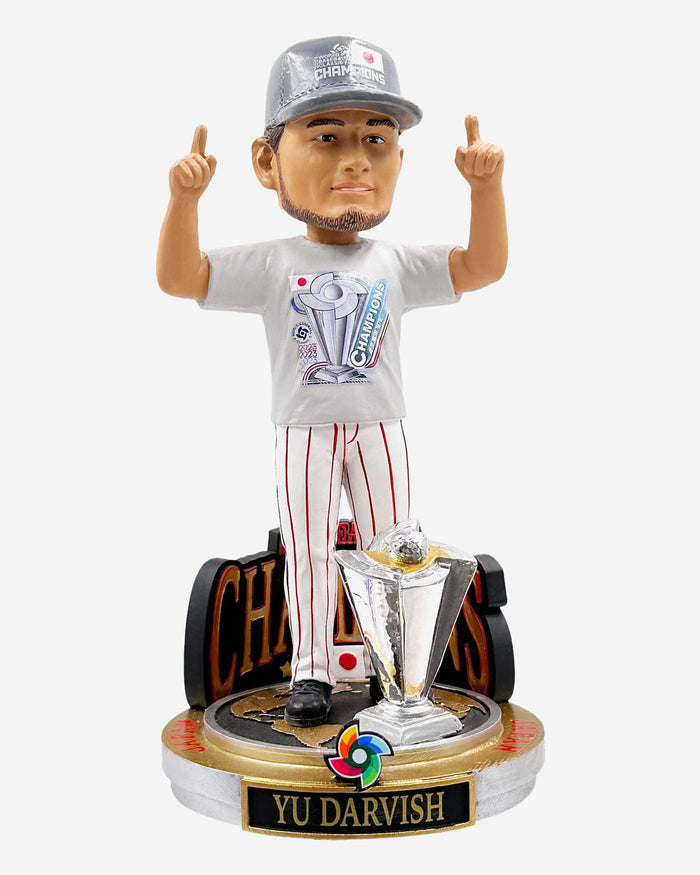 Yu Darvish Japan 2023 World Baseball Classic Champions Cap & Tee Bobblehead FOCO - FOCO.com