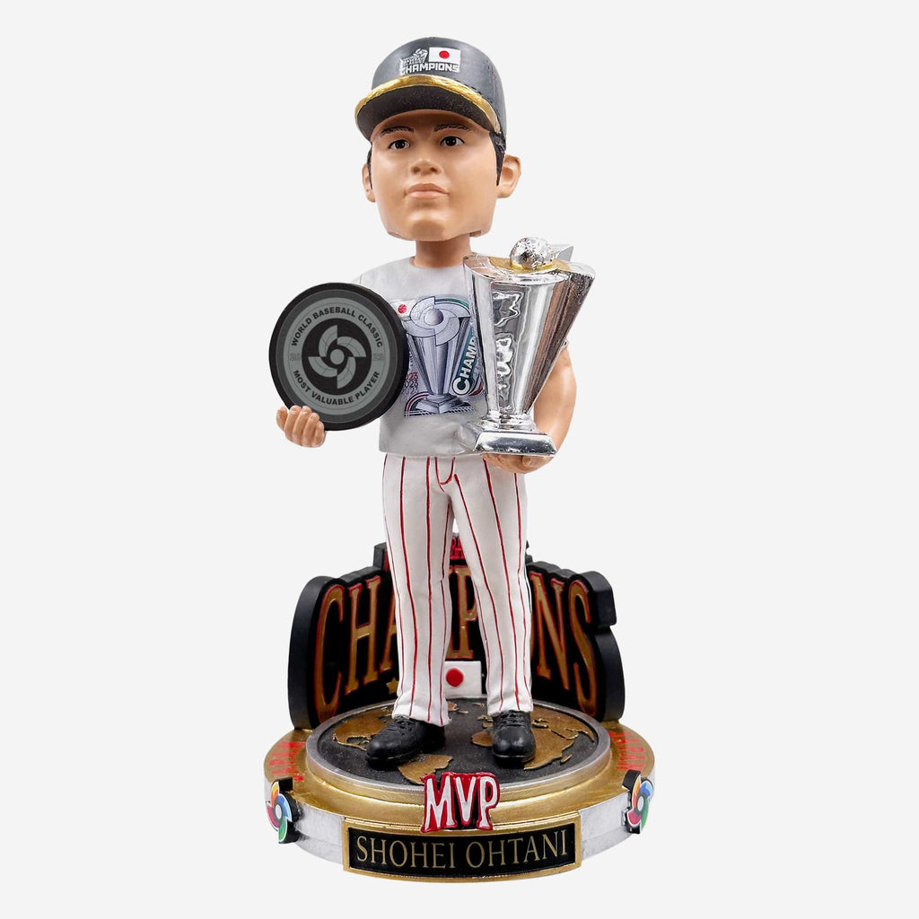 Shohei Ohtani Japan 2023 World Baseball Classic Champions MVP Cap & Tee Bobblehead FOCO - FOCO.com