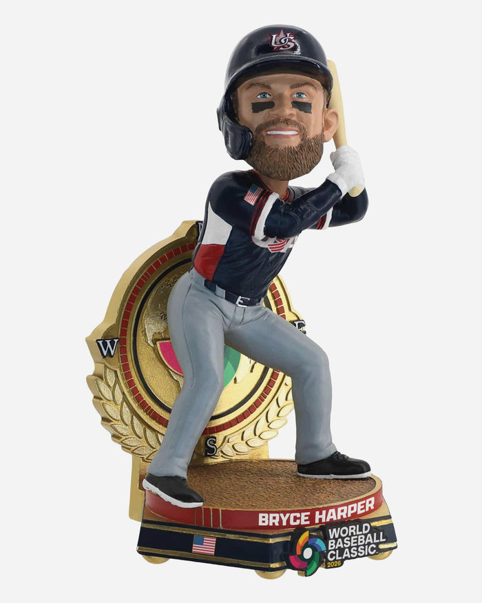 Bryce Harper USA 2026 World Baseball Classic Away Uniform Bobblehead FOCO - FOCO.com