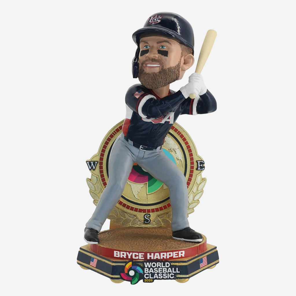 Bryce Harper USA 2026 World Baseball Classic Away Uniform Bobblehead FOCO - FOCO.com