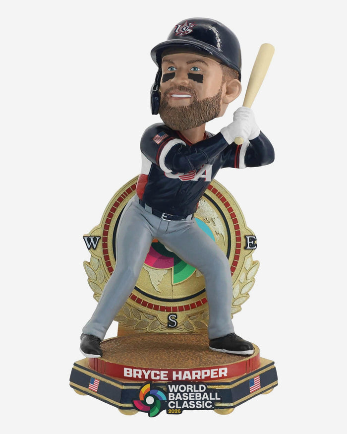 Bryce Harper USA 2026 World Baseball Classic Away Uniform Bobblehead FOCO - FOCO.com
