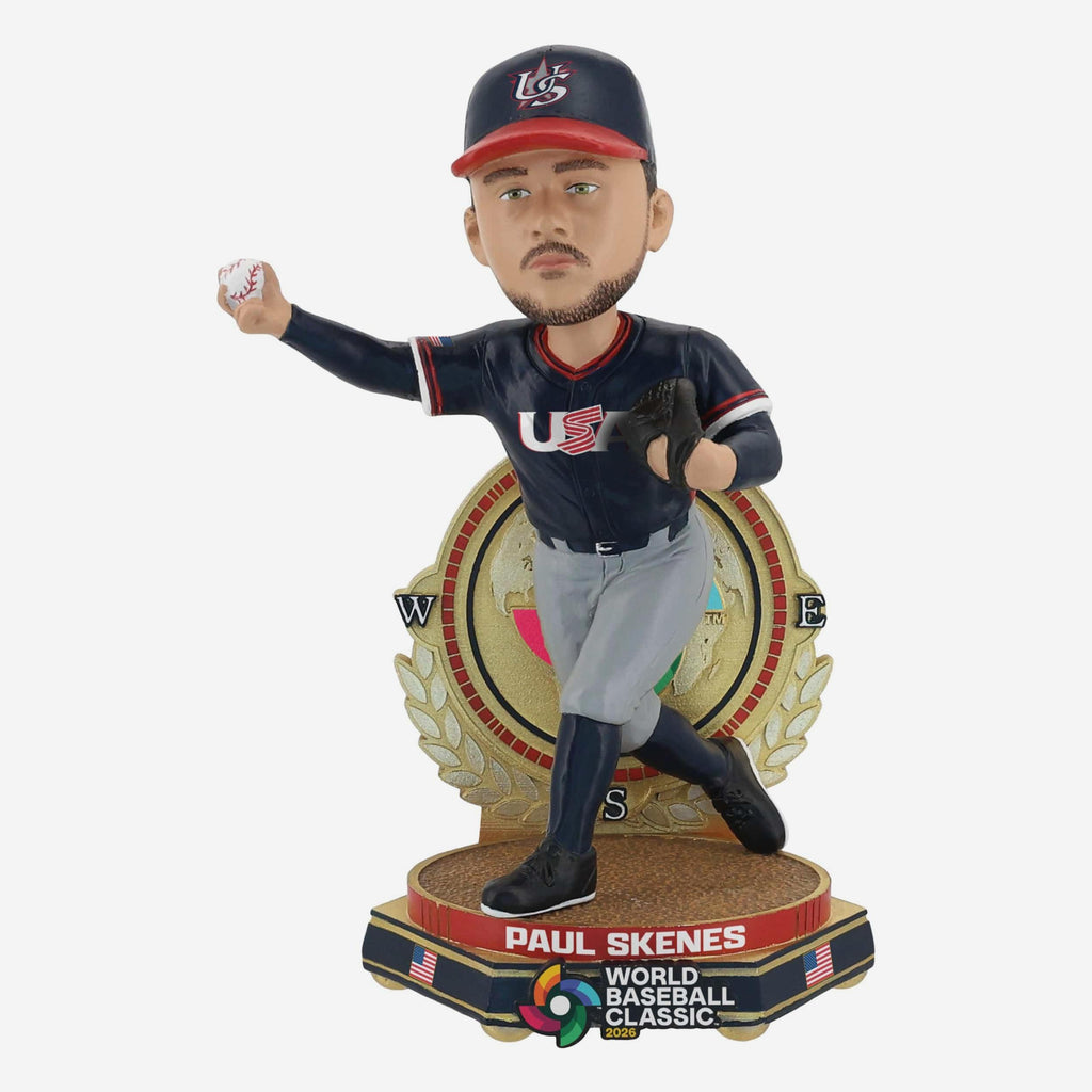 Paul Skenes USA 2026 World Baseball Classic Away Uniform Bobblehead FOCO - FOCO.com