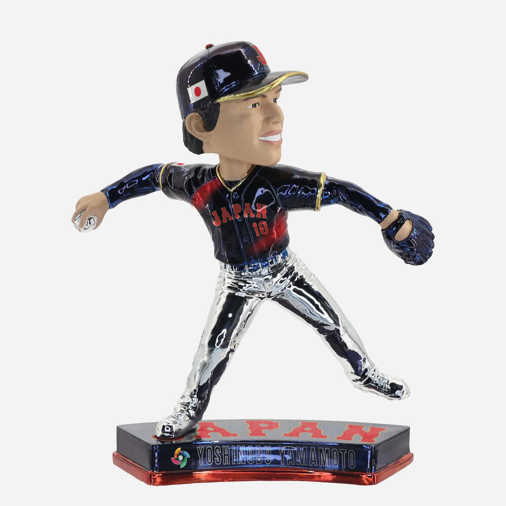 Yoshinobu Yamamoto Japan 2026 World Baseball Classic Electroplated Edition Bobblehead FOCO - FOCO.com