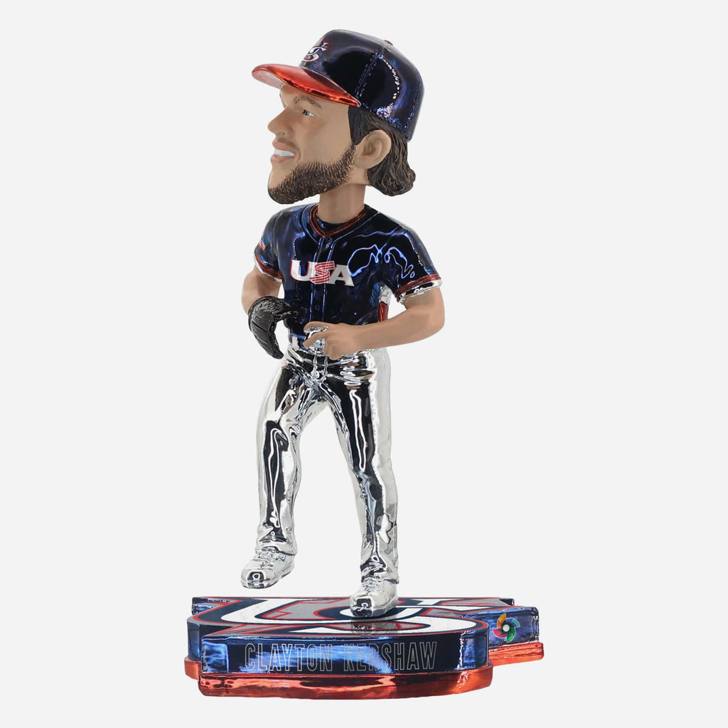 Clayton Kershaw USA 2026 World Baseball Classic Electroplated Edition Bobblehead FOCO - FOCO.com