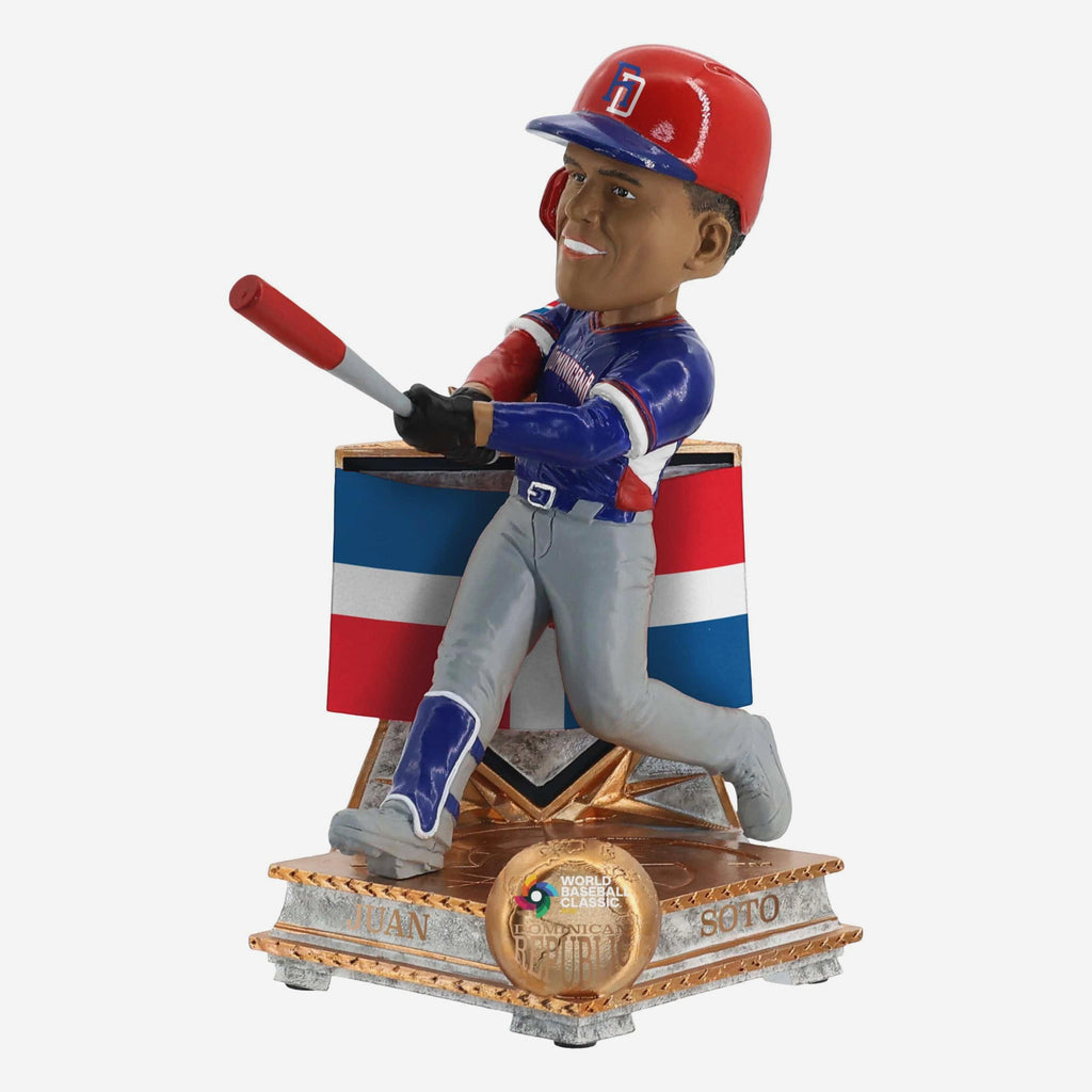 Juan Soto Dominican Republic 2026 World Baseball Classic Flag Bobblehead FOCO - FOCO.com